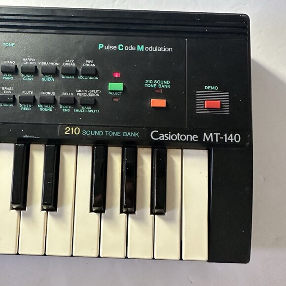 Casio Casiotone MT-140 Black Vintage Keyboard Working Battery Operated Tested! - Picture 14 of 16